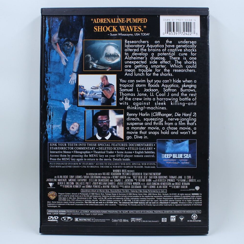 Deep Blue Sea Rated R Video On DVD - Picture 2 of 9